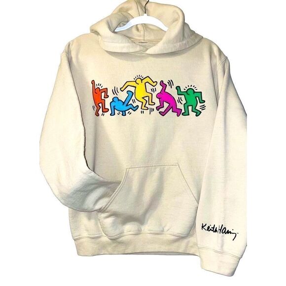 Keith Haring Iconic Pop Street Art Hoodie - Picture 1 of 11